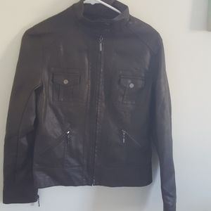 Max Jeans Leather Coat